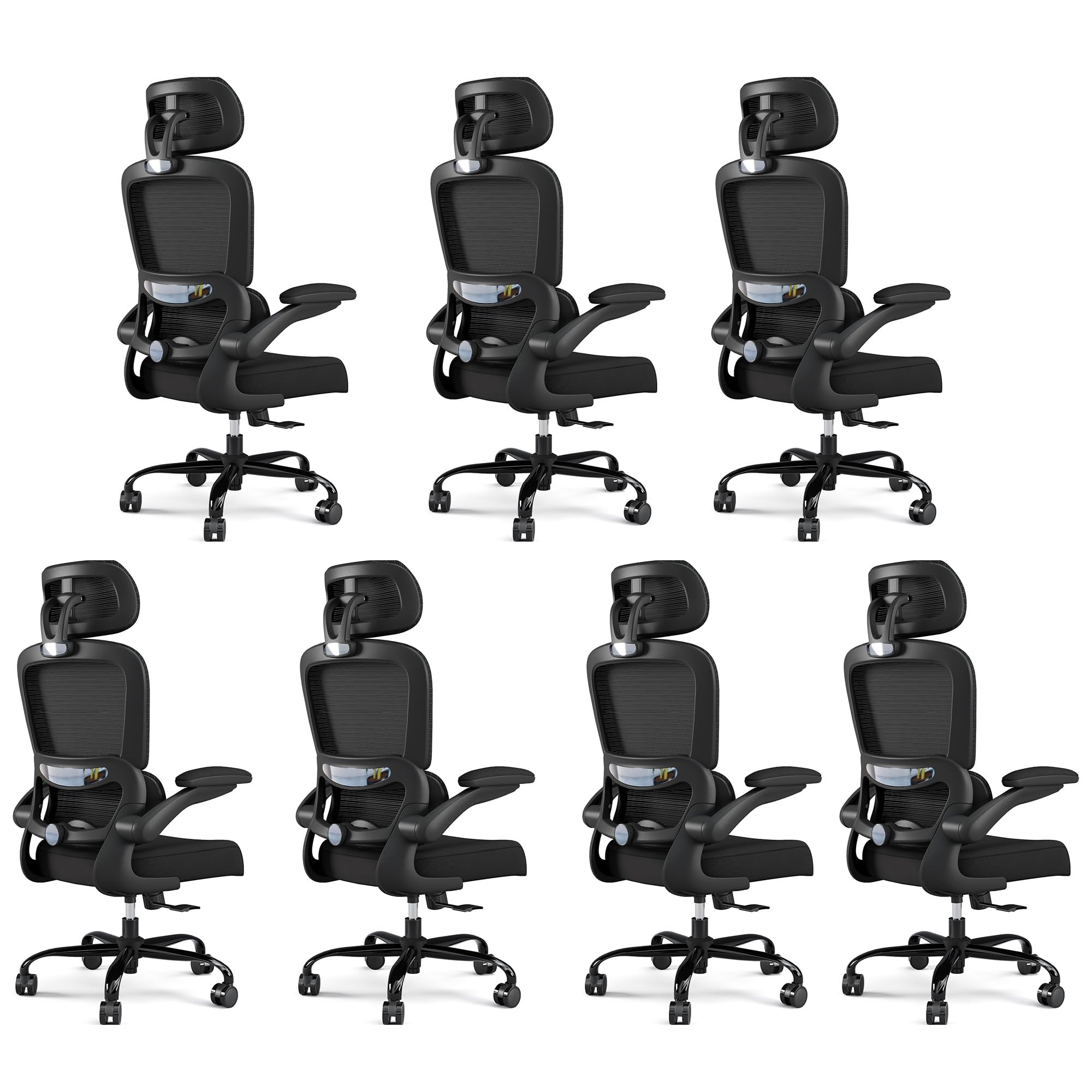 TRALT Office Chair Ergonomic Desk Chair, 330 LBS Home Mesh Office Desk Chairs with Wheels, Comfortable Gaming Chairs (White)