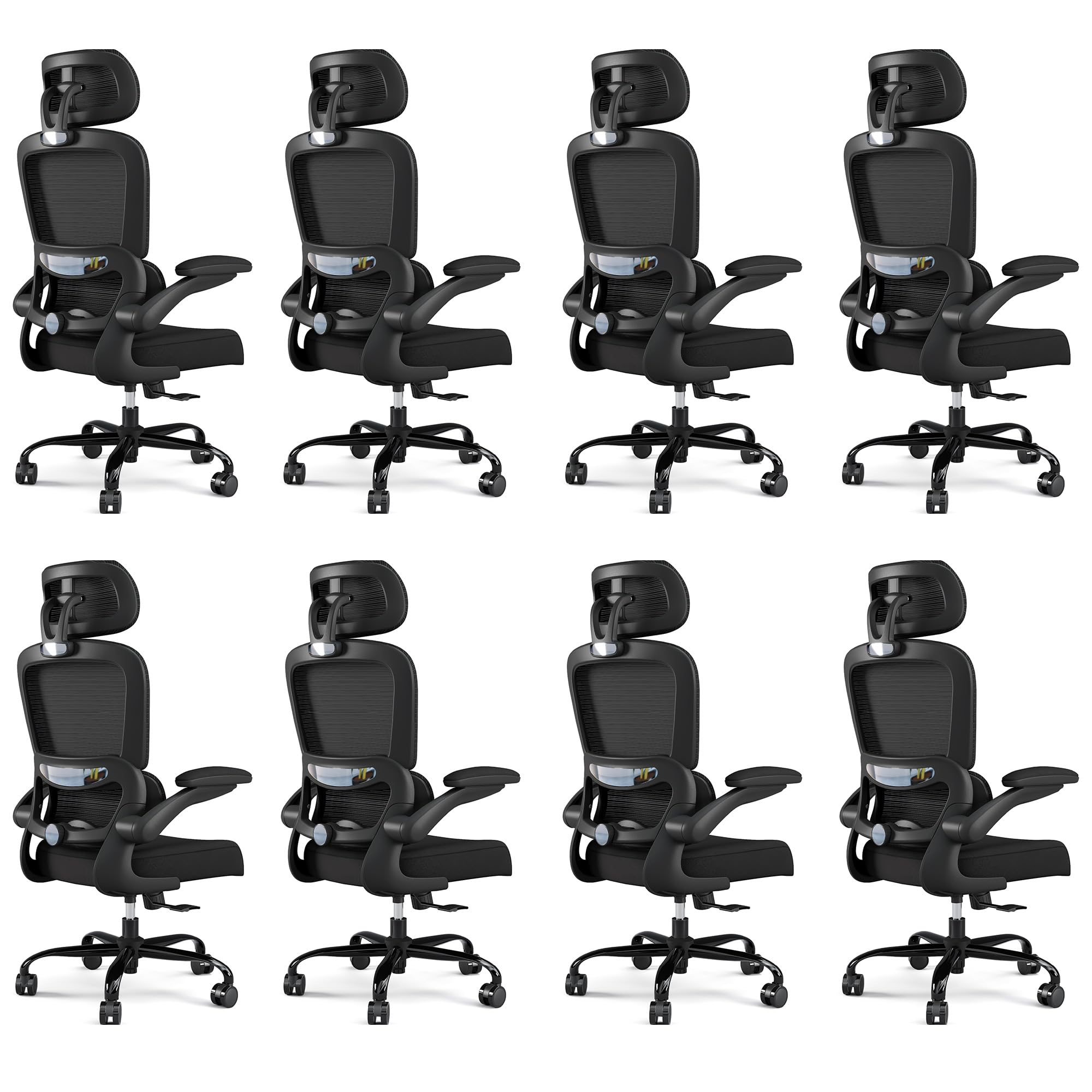 TRALT Office Chair Ergonomic Desk Chair, 330 LBS Home Mesh Office Desk Chairs with Wheels, Comfortable Gaming Chairs (White)