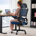 TRALT Office Chair Ergonomic Desk Chair, 330 LBS Home Mesh Office Desk Chairs with Wheels, Comfortable Gaming Chairs (White)